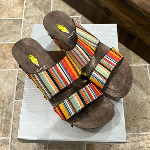 Volatile Brand Serape Double Strap Sandal